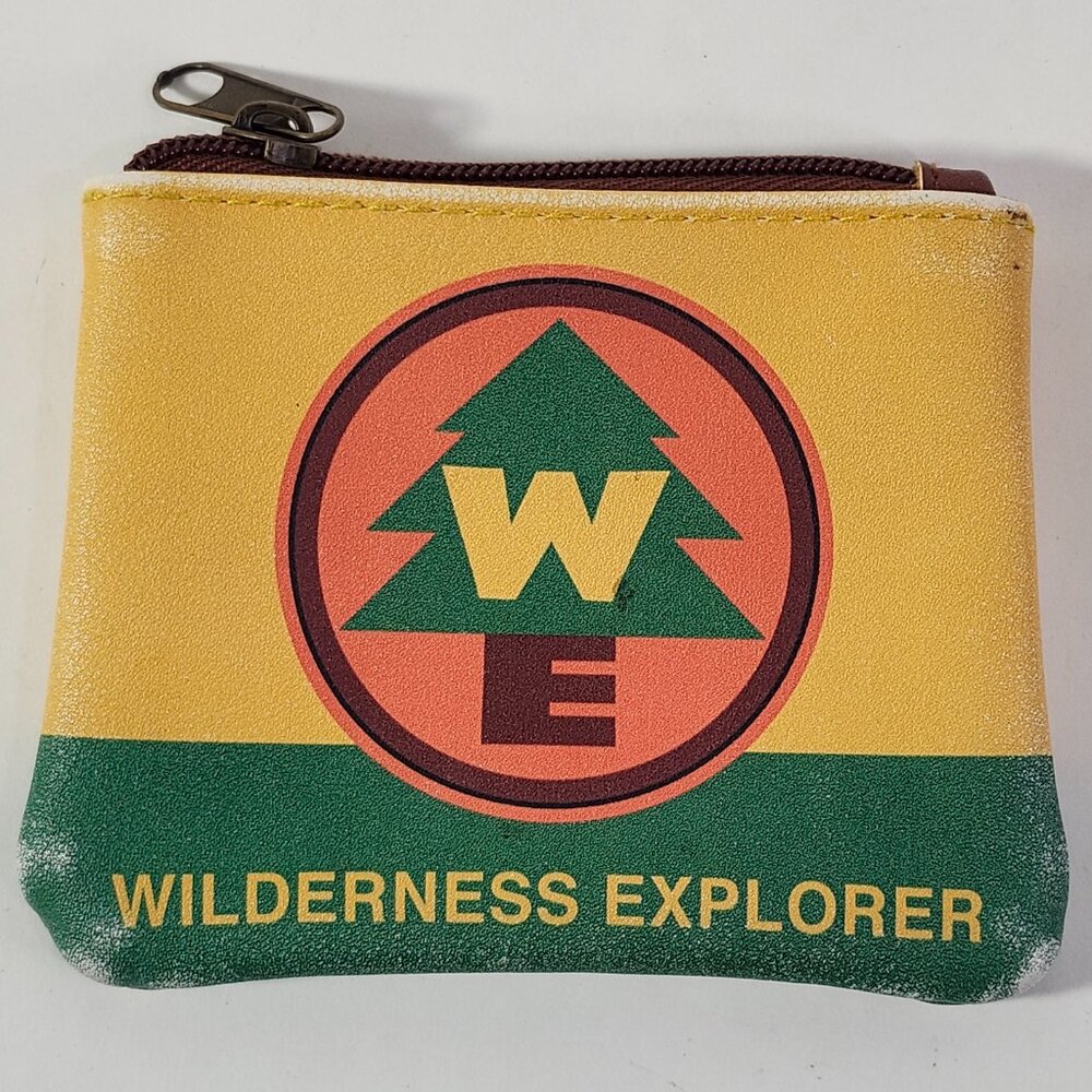 Disney Pixar UP Wilderness Explorer Loungefly Coin Purse Yellow Green Zip Pouch